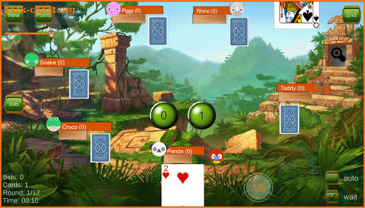 Jungle Whist Card Game screenshot