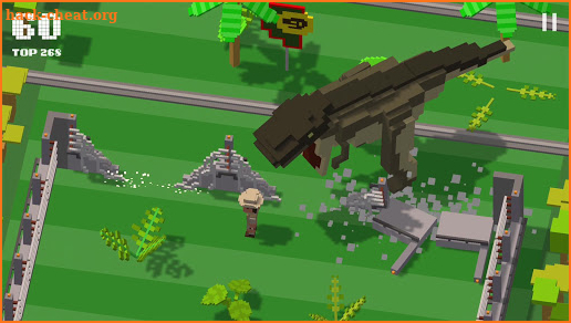 Jurassic Hopper: Crossy Dinosaur Shooter Game screenshot