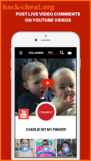 JUST GO LIVE - Video Comments on your Postings screenshot