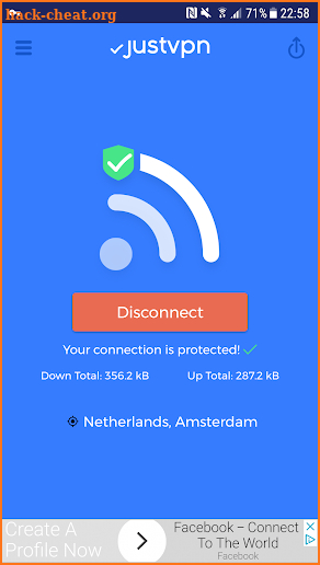 JustVPN - Free Unlimited VPN & Proxy screenshot