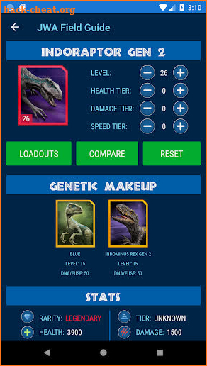 JWA Field Guide for Jurassic World Alive screenshot