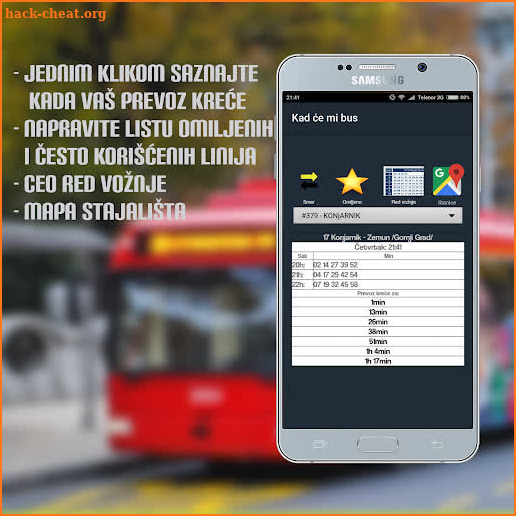 Kad ce mi bus - red voznje screenshot