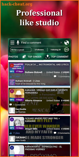 Kakoke - sing karaoke, voice recorder, singing app screenshot