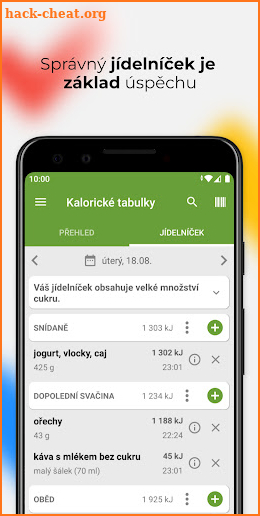 Kalorické Tabulky screenshot