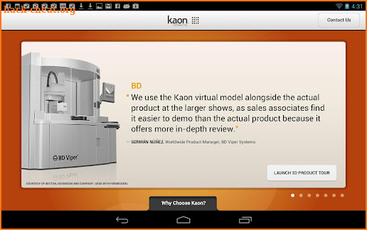 Kaon 3D Product Showcase screenshot