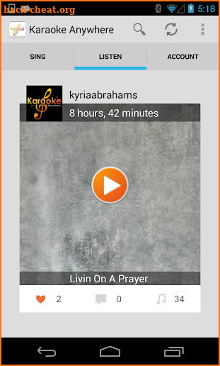 Karaoke Anywhere for Android screenshot