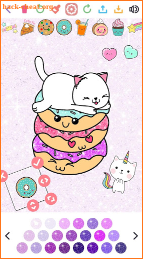 Kawaii Glitter Coloring Book screenshot