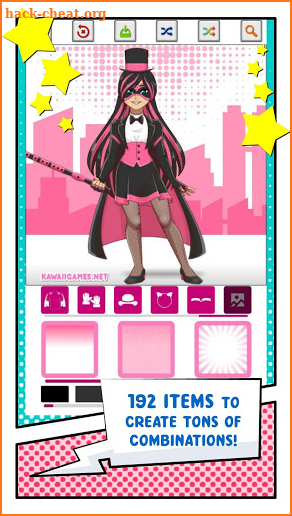 Kawaii Superhero Avatar Maker screenshot