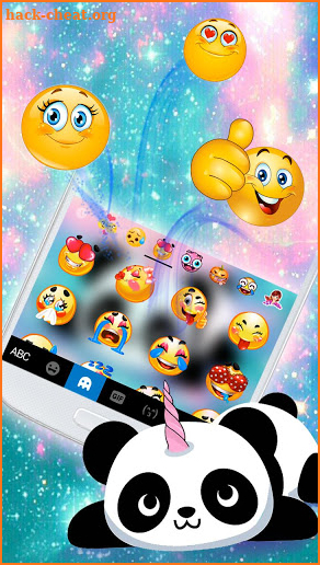 Kawaii Unicorn Panda Keyboard Theme screenshot