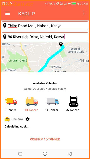 KEDLIP DELIVERY SERVICES screenshot