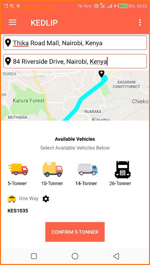 KEDLIP DELIVERY SERVICES screenshot