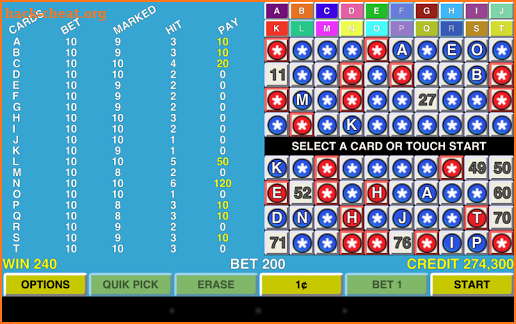 Keno 20 MultiCard Vegas Casino screenshot