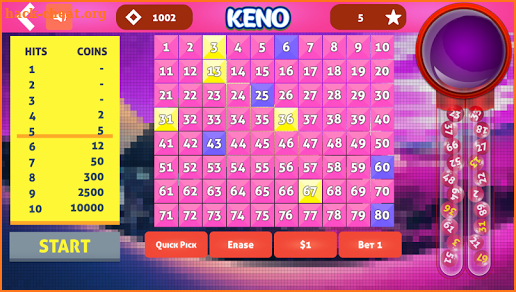 Keno Cleopatra screenshot