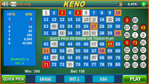 Keno Free!! screenshot