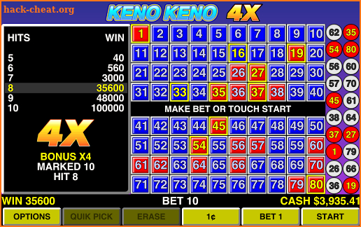 Keno Keno 4X Las Vegas Casino screenshot