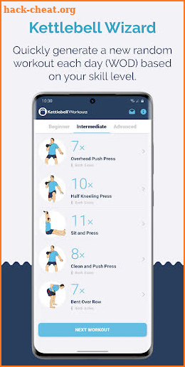 Kettlebell Workout Wizard — WOD Generator screenshot