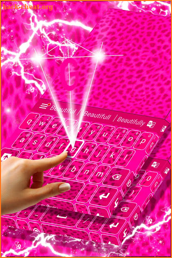 Keyboard Pink Cheetah Theme screenshot