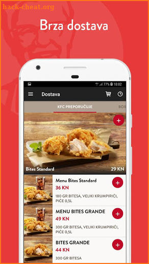 KFC Hrvatska - Dostava Hrane screenshot