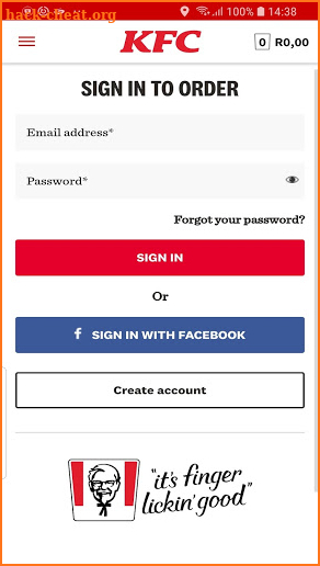 KFC South Africa screenshot