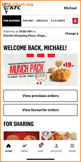 KFC Trinidad and Tobago screenshot