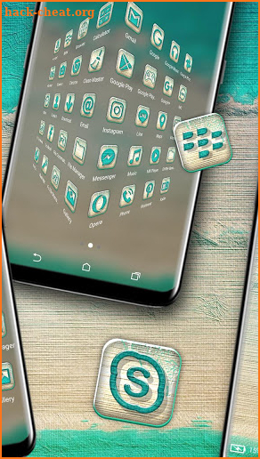 Khadi Texture Aqua Launcher Theme screenshot