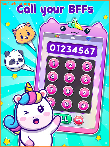 Kids Baby Unicorn Phone Game screenshot