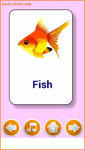 Kids  flashcard game screenshot