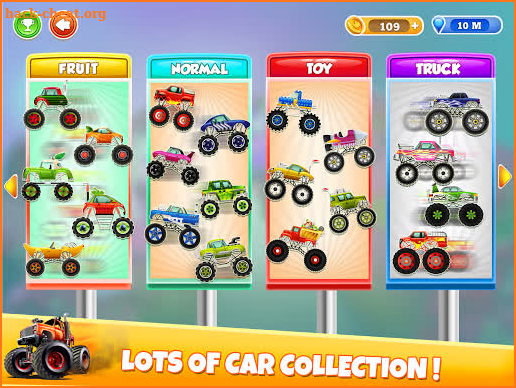 Kids Monster Truck Uphill Racing Game screenshot