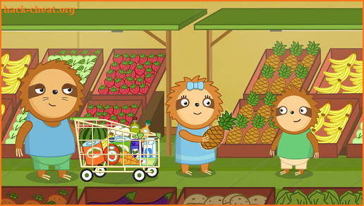 Kids shopping. Supermarket screenshot