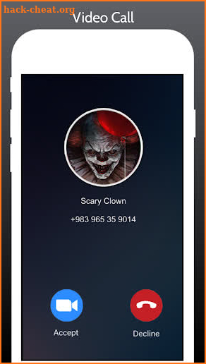 killer clown call - video call screenshot