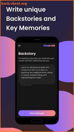 Kindroid screenshot