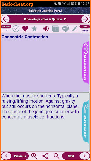 Kinesiology Exam Review, concepts and Quizzes screenshot