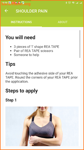 Kinesiology Taping Guide screenshot