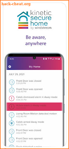 Kinetic Secure Home screenshot