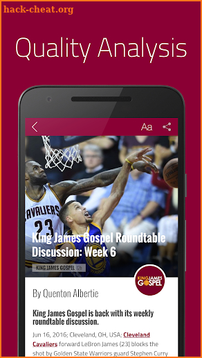 King James Gospel: Cavs News screenshot