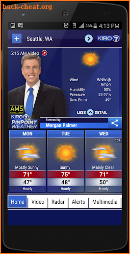 KIRO 7 PinPoint Weather screenshot