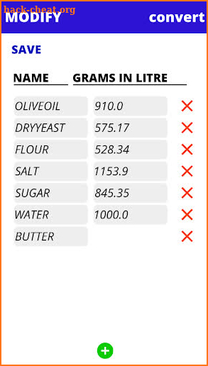 Kitchen calculator and converter screenshot