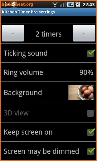 Kitchen Timer Pro screenshot