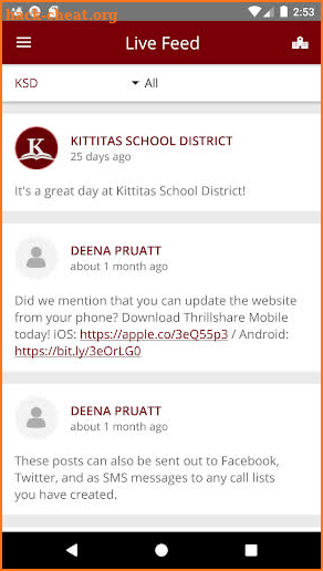 Kittitas School District screenshot