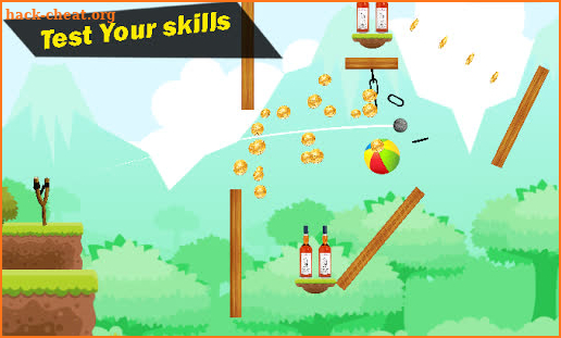 Knock Down Bottles 2D :Slingshot Hit Cans & Shoot screenshot