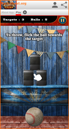 Knock Down Cans Game screenshot