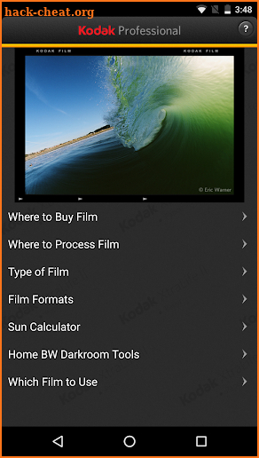 KODAK PROFESSIONAL Film App screenshot