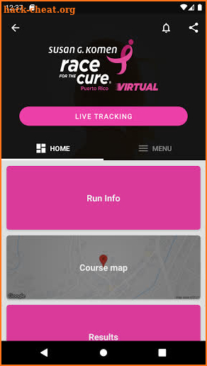 Komen Race for the Cure PR screenshot