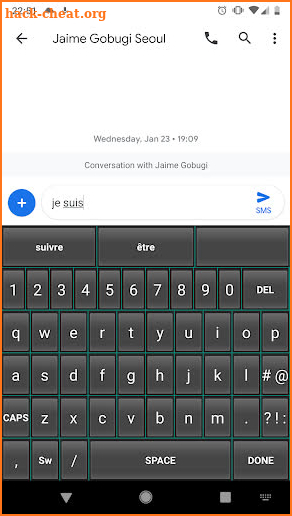 Konjugation Keyboard screenshot