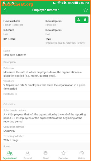 KPI Examples Library screenshot