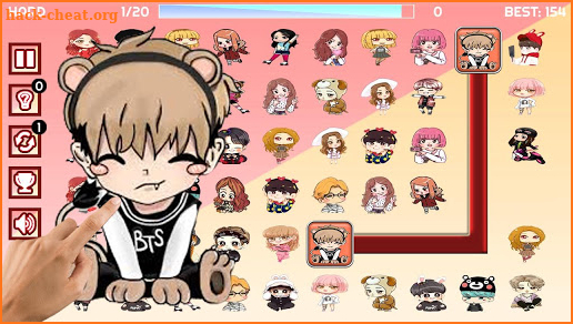 Kpop Chibi Match Line - Classic Onet Connect screenshot