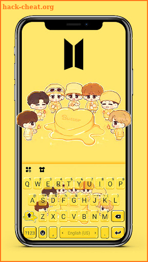 Kpop Idol Butter Keyboard Background screenshot