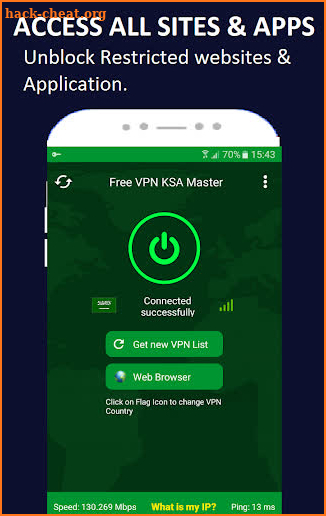 KSA VPN Free Saudi Arabia screenshot