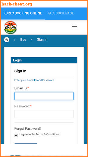 KSRTC Booking online screenshot