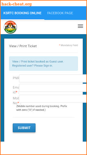 KSRTC Booking online screenshot